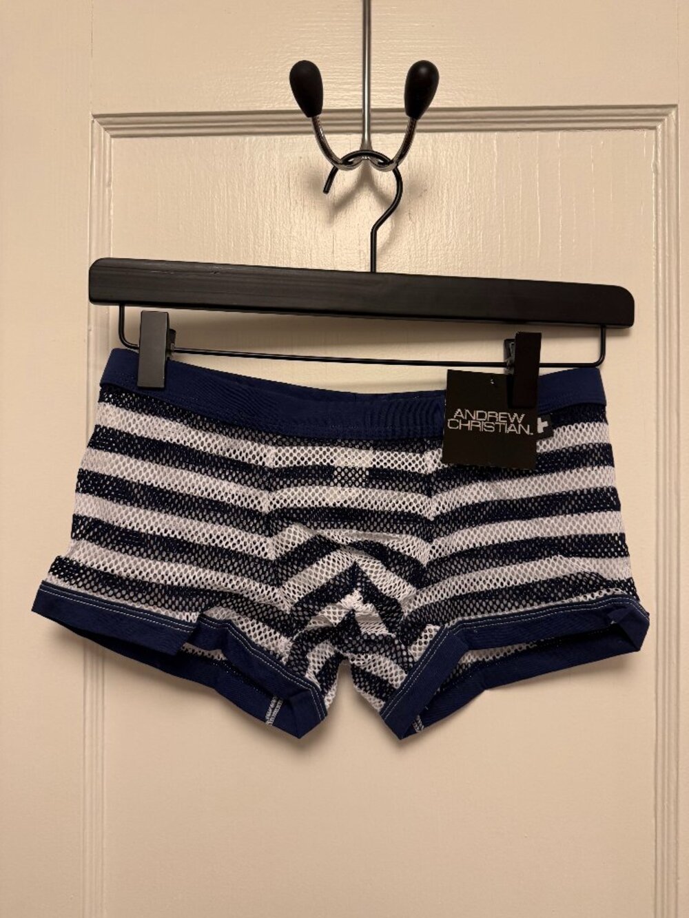 NWT Andrew Christian Nautical Net Boxer - SZ Small - 90340